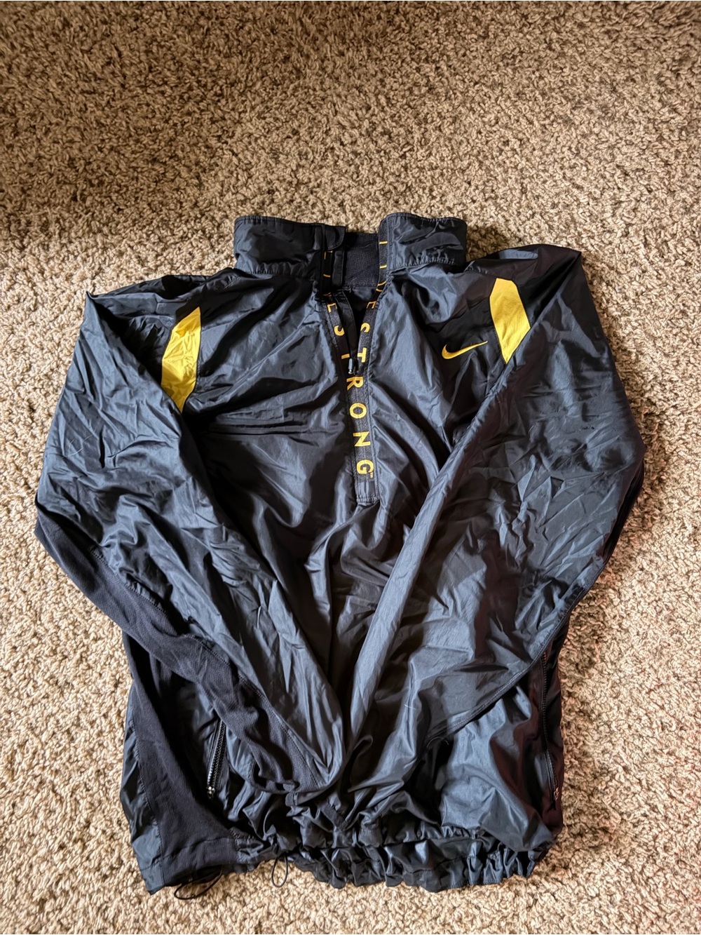 Nike LIVESTRONG Black and Yellow Men's Windbreaker Jacket